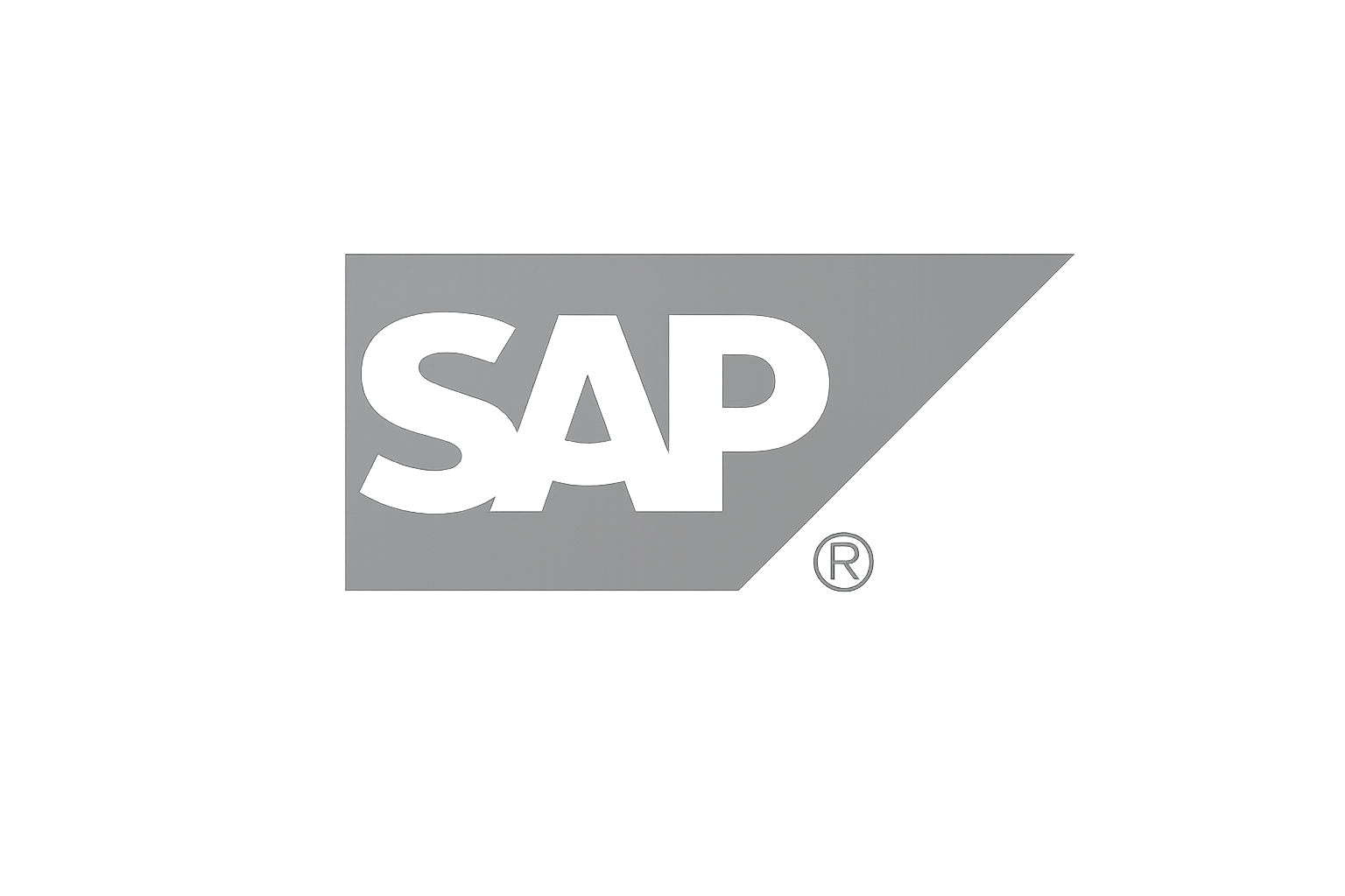 Grey SAP logo on transparent background